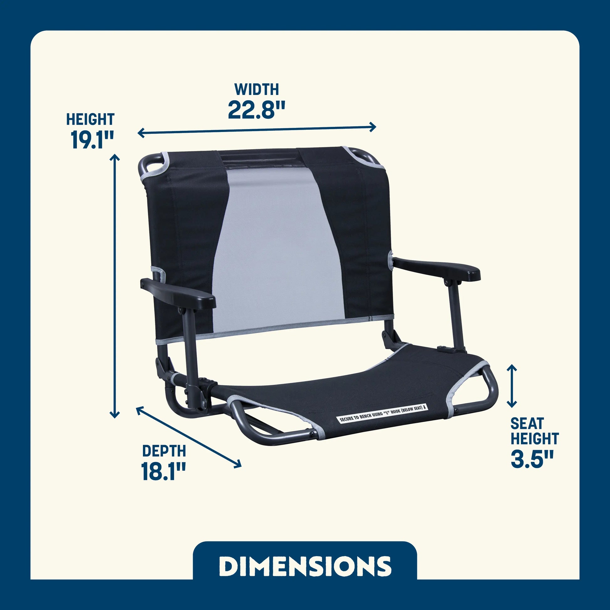 Big Comfort Stadium Chair™ with Armrests - Home Team Choice