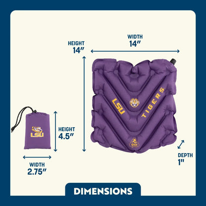 College V Seat™ Inflatable Stadium Cushion - LSU Tigers - Race Day Ease