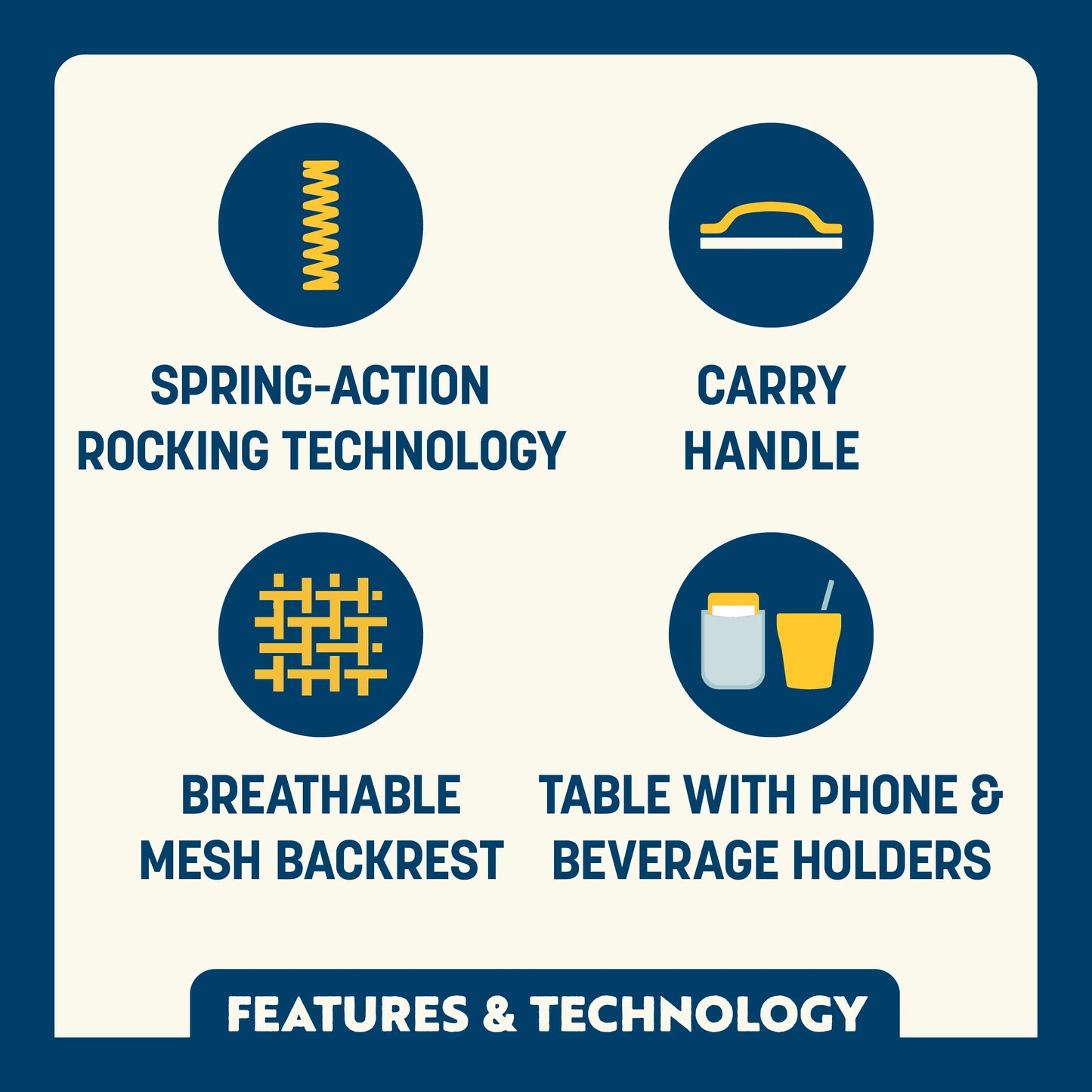 Freestyle Rocker™ with Side Table - Travel Camp Setup