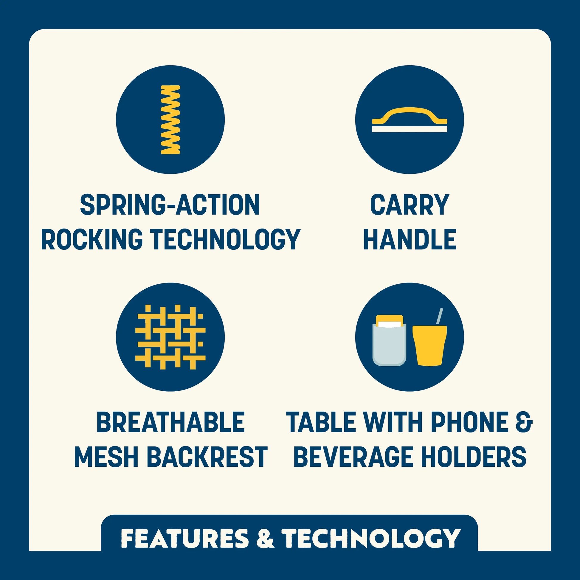 Freestyle Rocker™ with Side Table - Travel Camp Setup