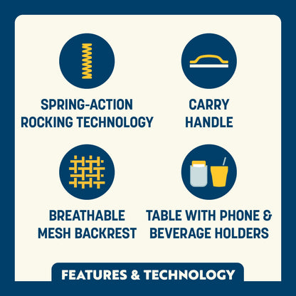 Freestyle Rocker™ with Side Table - Travel Camp Setup