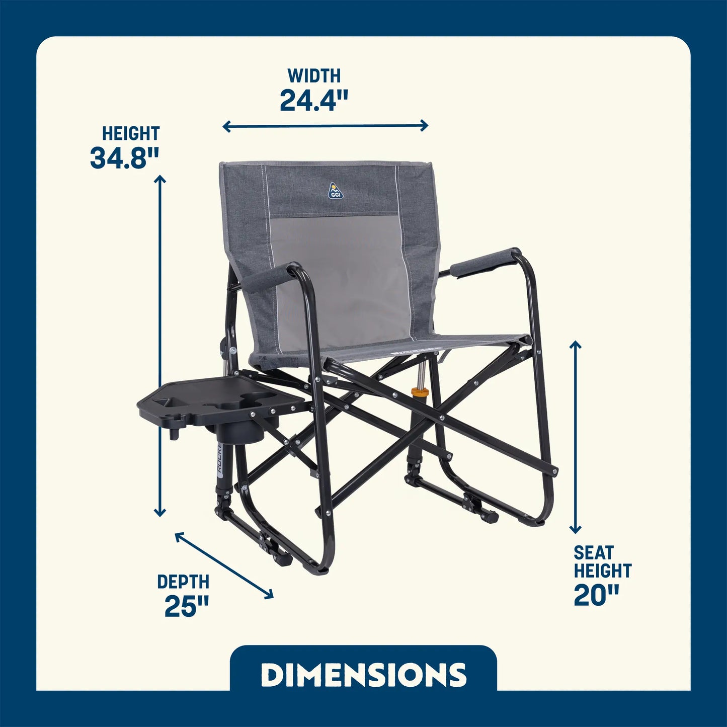 Freestyle Rocker™ with Side Table - Travel Camp Setup