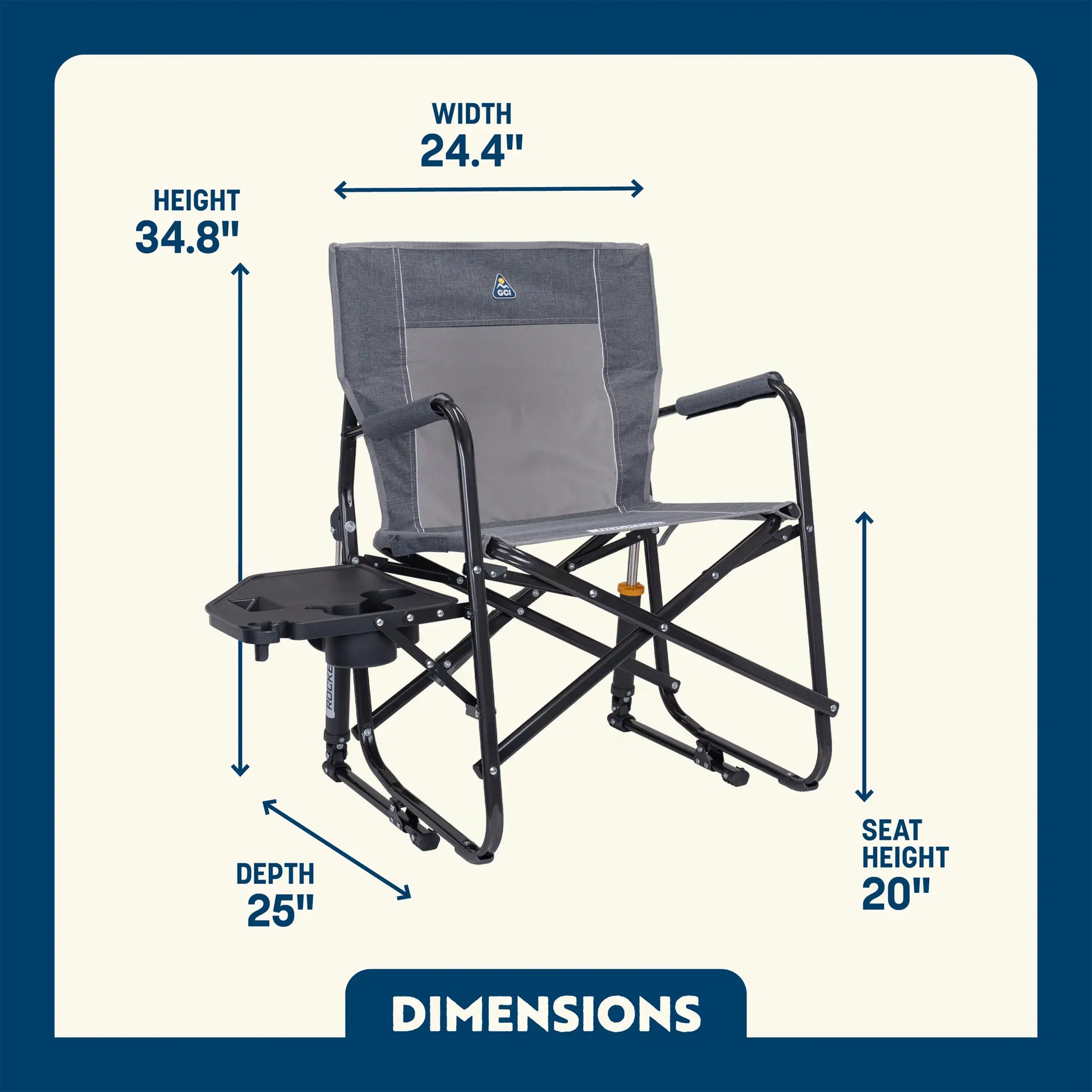 Freestyle Rocker™ with Side Table - Travel Camp Setup