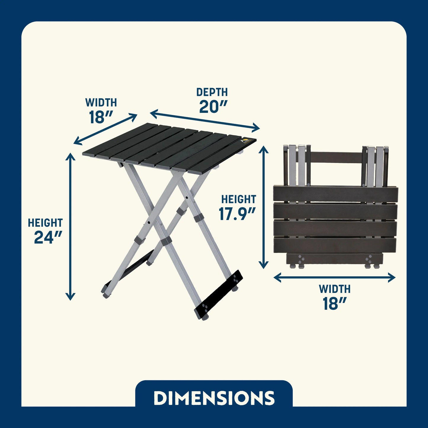 Compact Camp Table 20™ - Outdoor Kitchen Prep