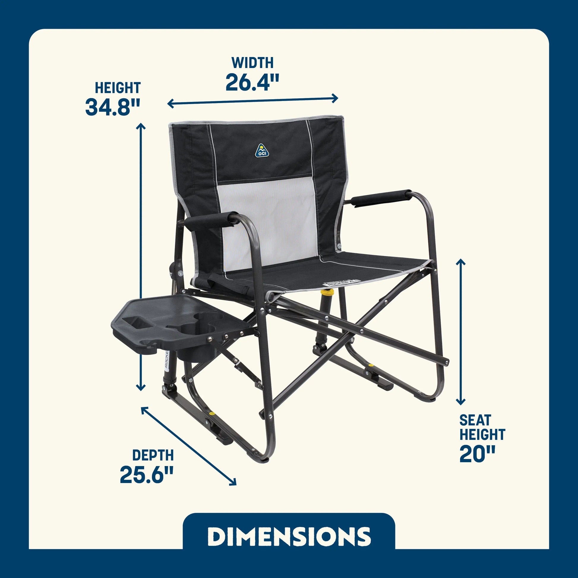 Freestyle Rocker XL™ with Side Table - Porch Side Style