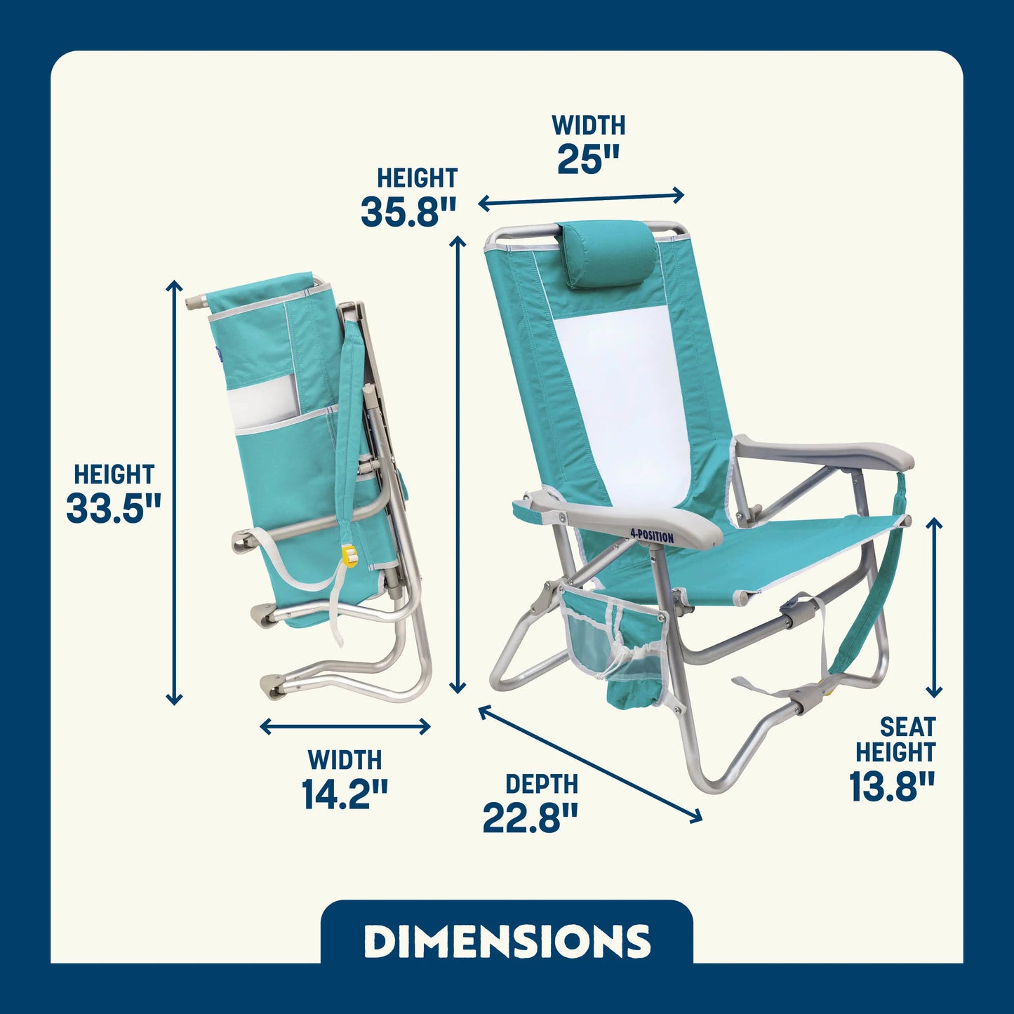 Bi-Fold Beach Chair™ - Coastal Ready