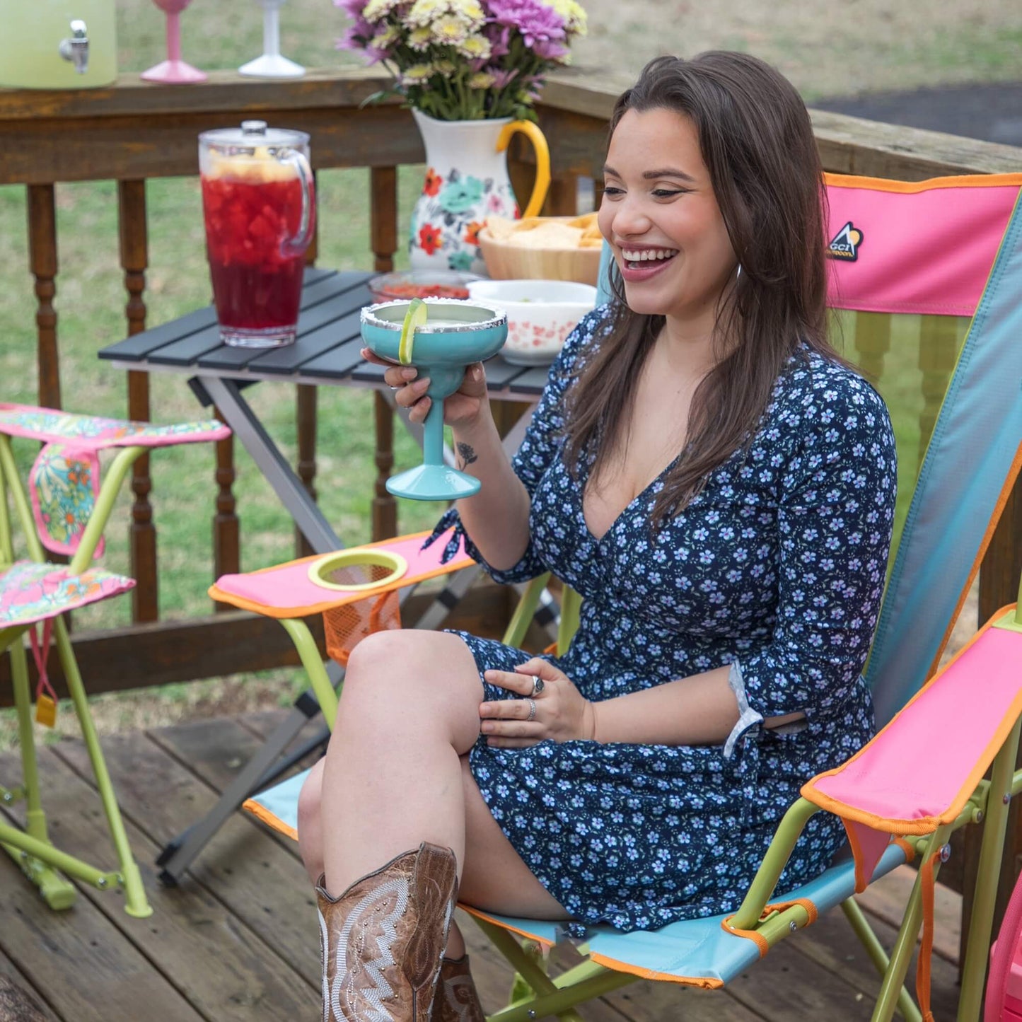 Comfort Pro Rocker - Floral - Porch Ease