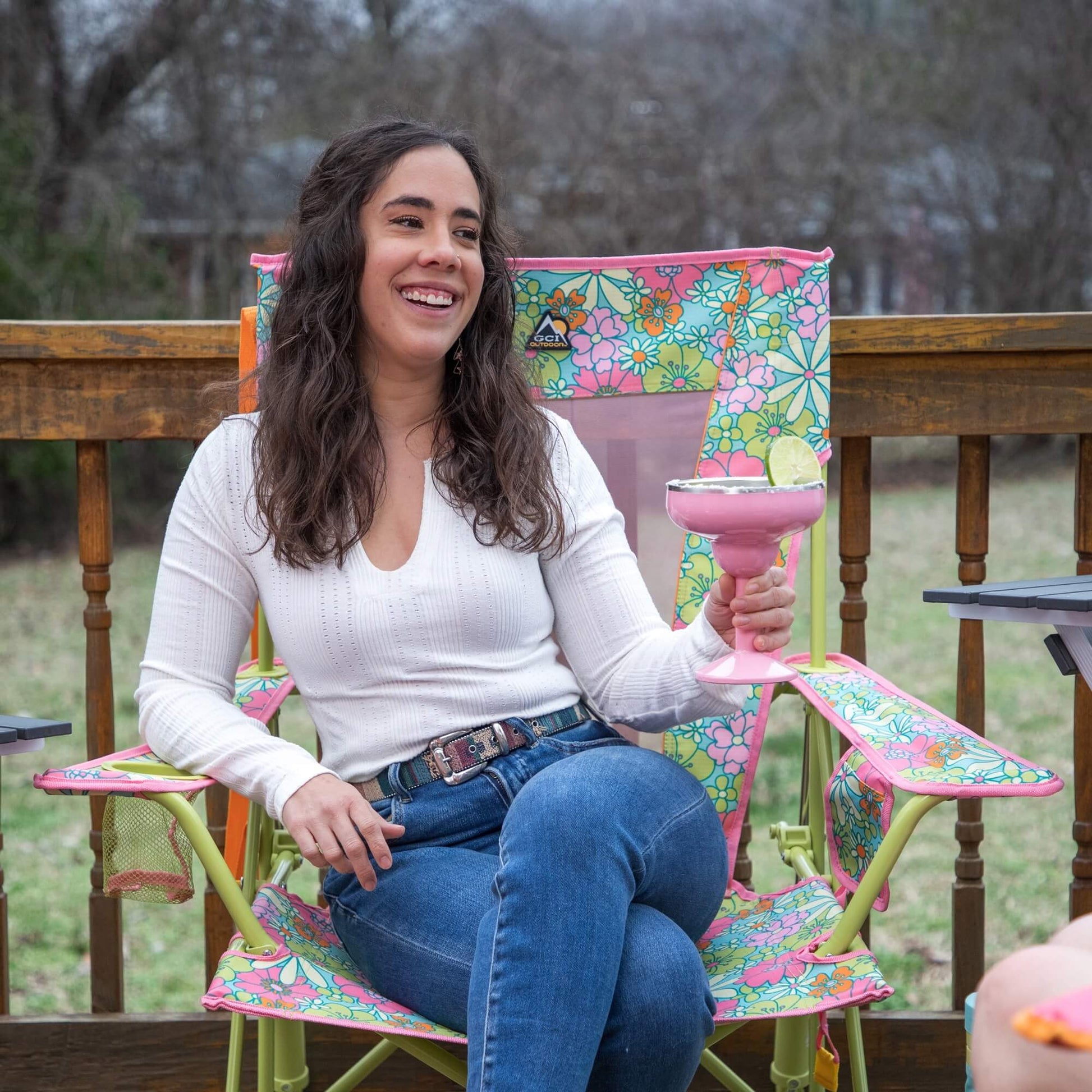 Comfort Pro Rocker - Floral - Porch Ease