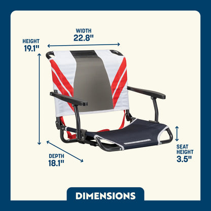 Big Comfort Stadium Chair™ with Armrests - Home Team Choice