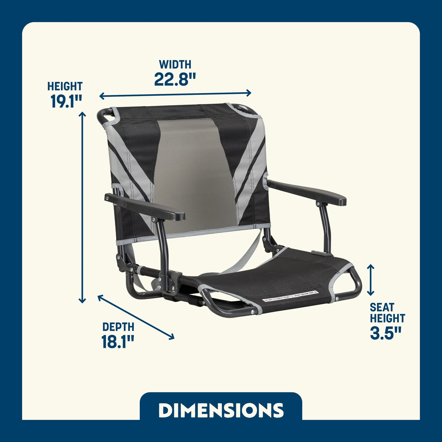 Big Comfort Stadium Chair™ with Armrests - Home Team Choice