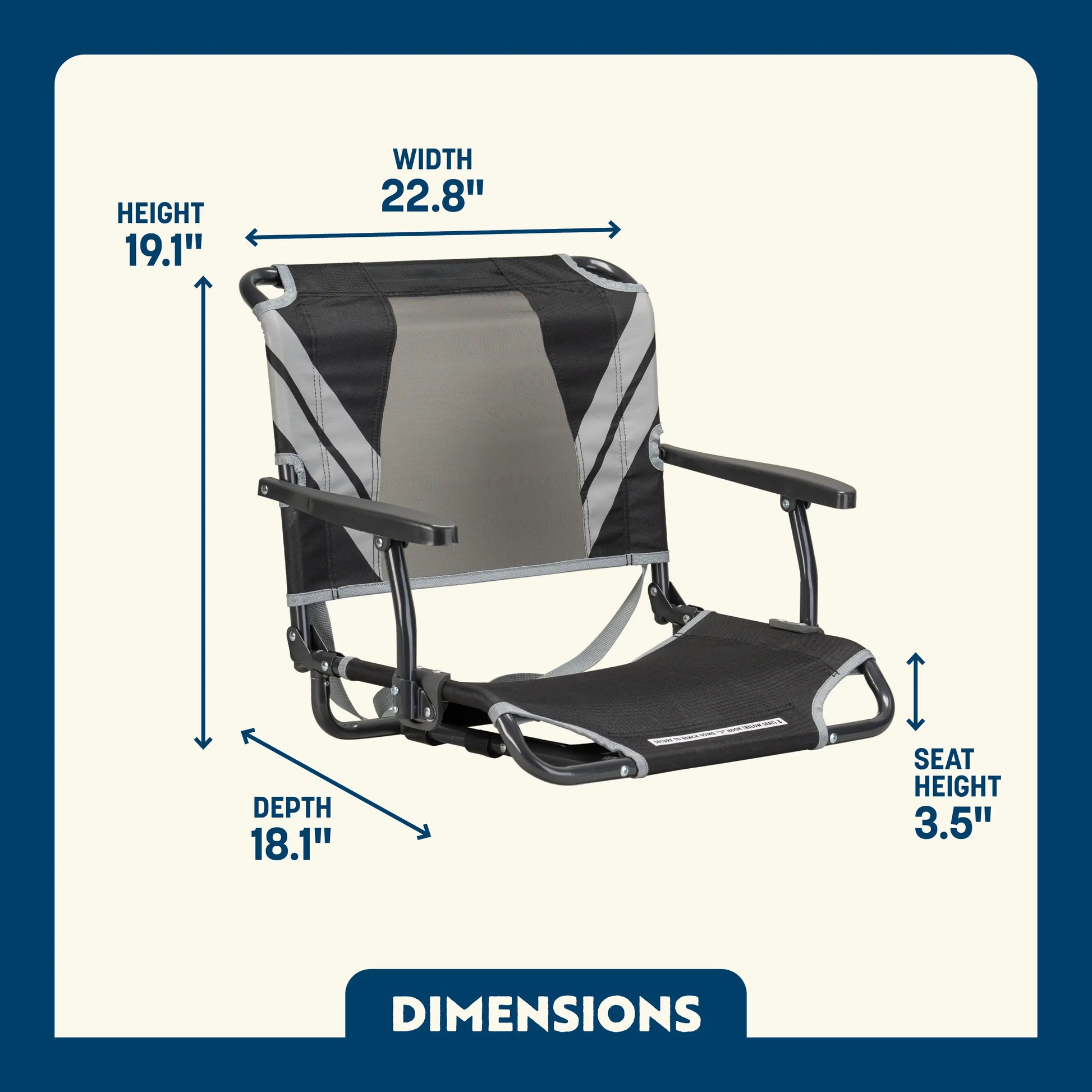 Big Comfort Stadium Chair™ with Armrests - Home Team Choice