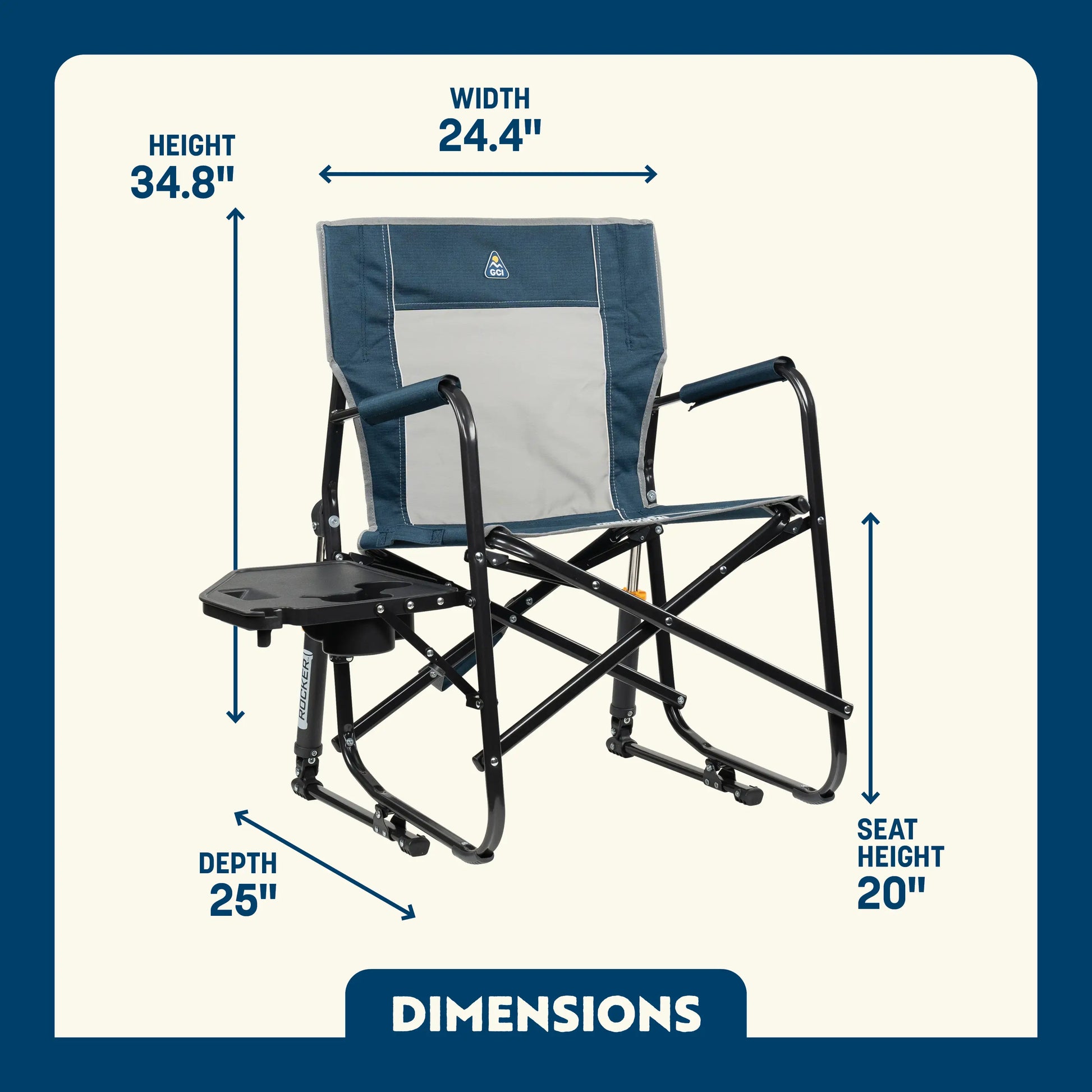 Freestyle Rocker™ with Side Table - Travel Camp Setup