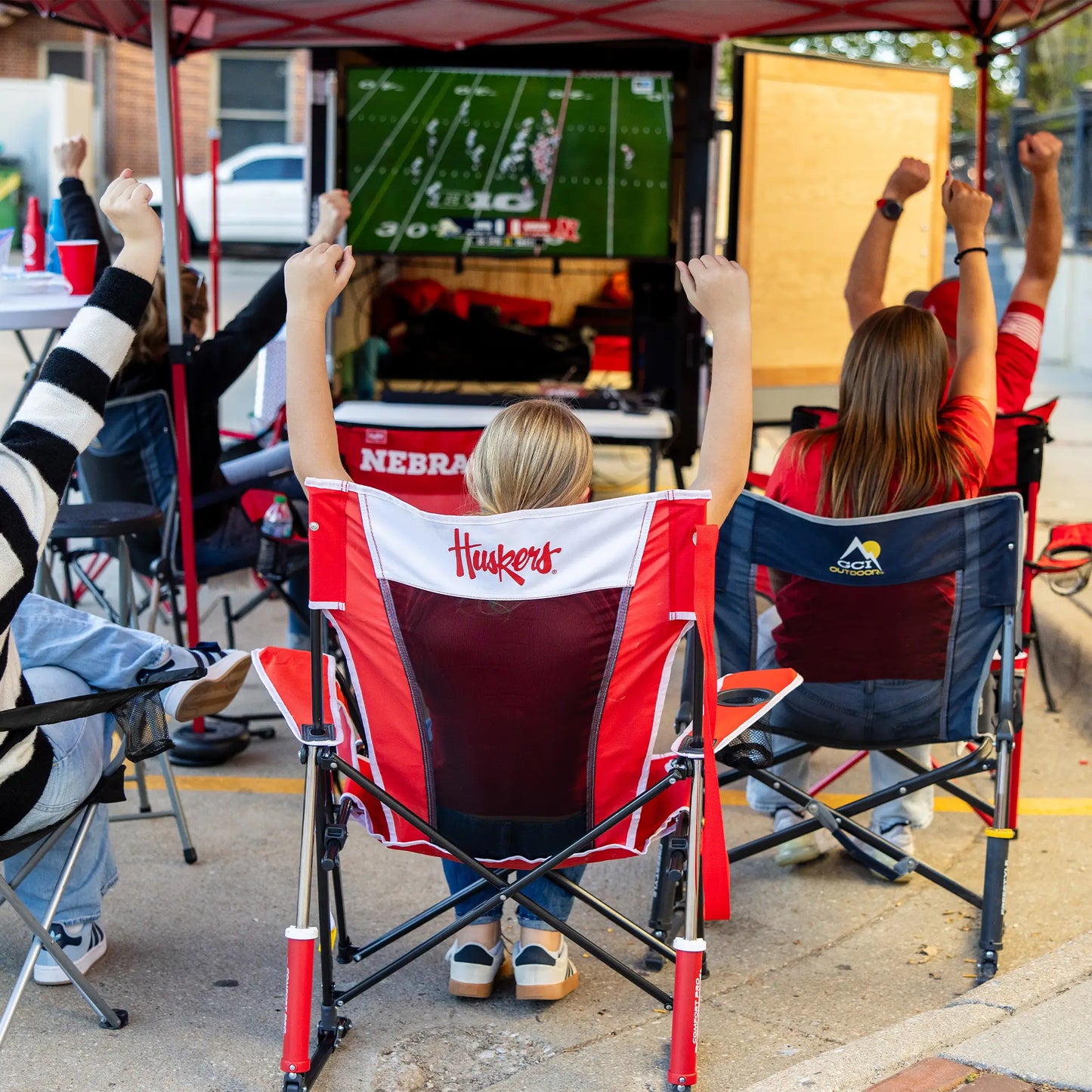 College Comfort Pro Rocker™ - Nebraska Cornhuskers - Fan Day Style