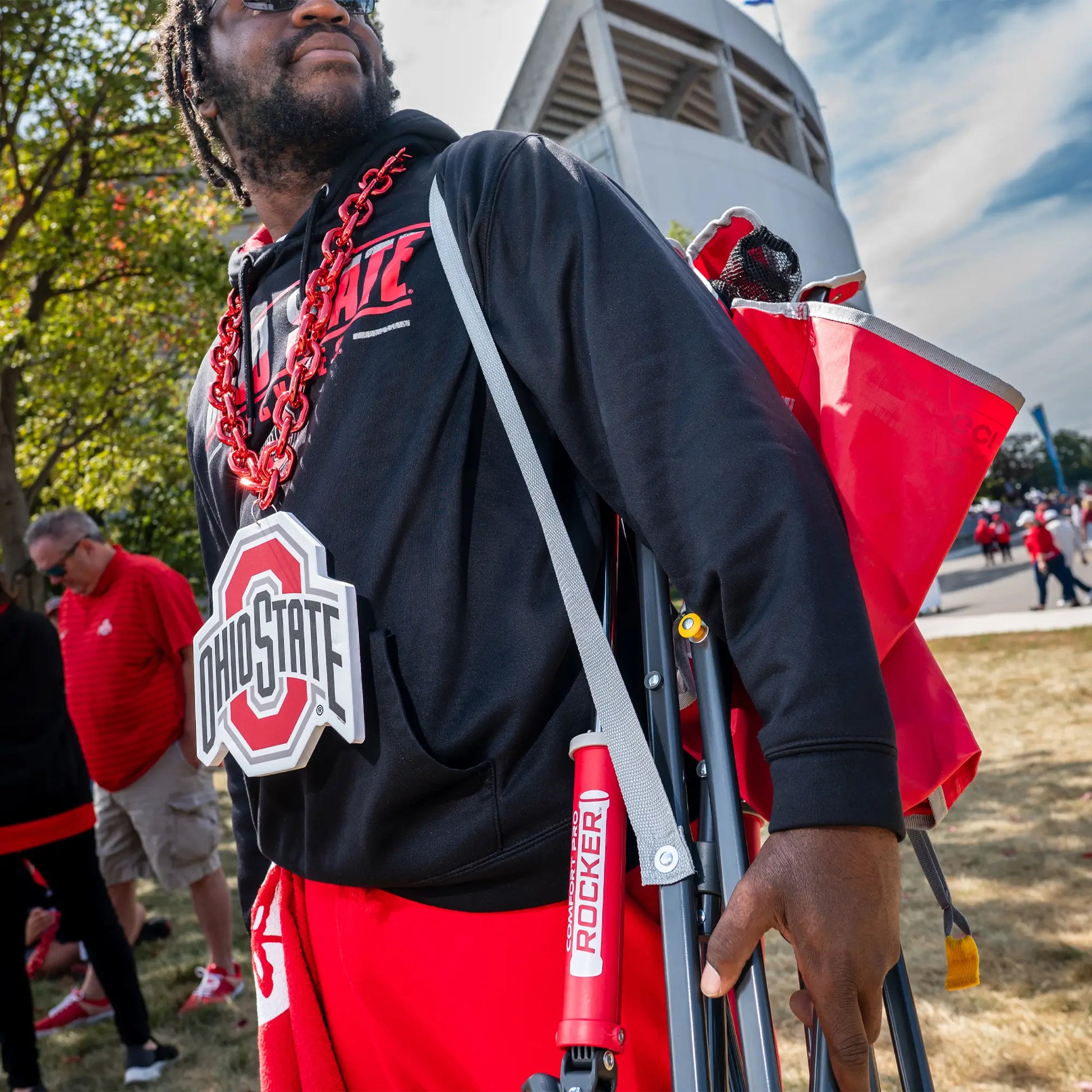 College Comfort Pro Rocker™ - Ohio State Buckeyes - Stadium Side Ready