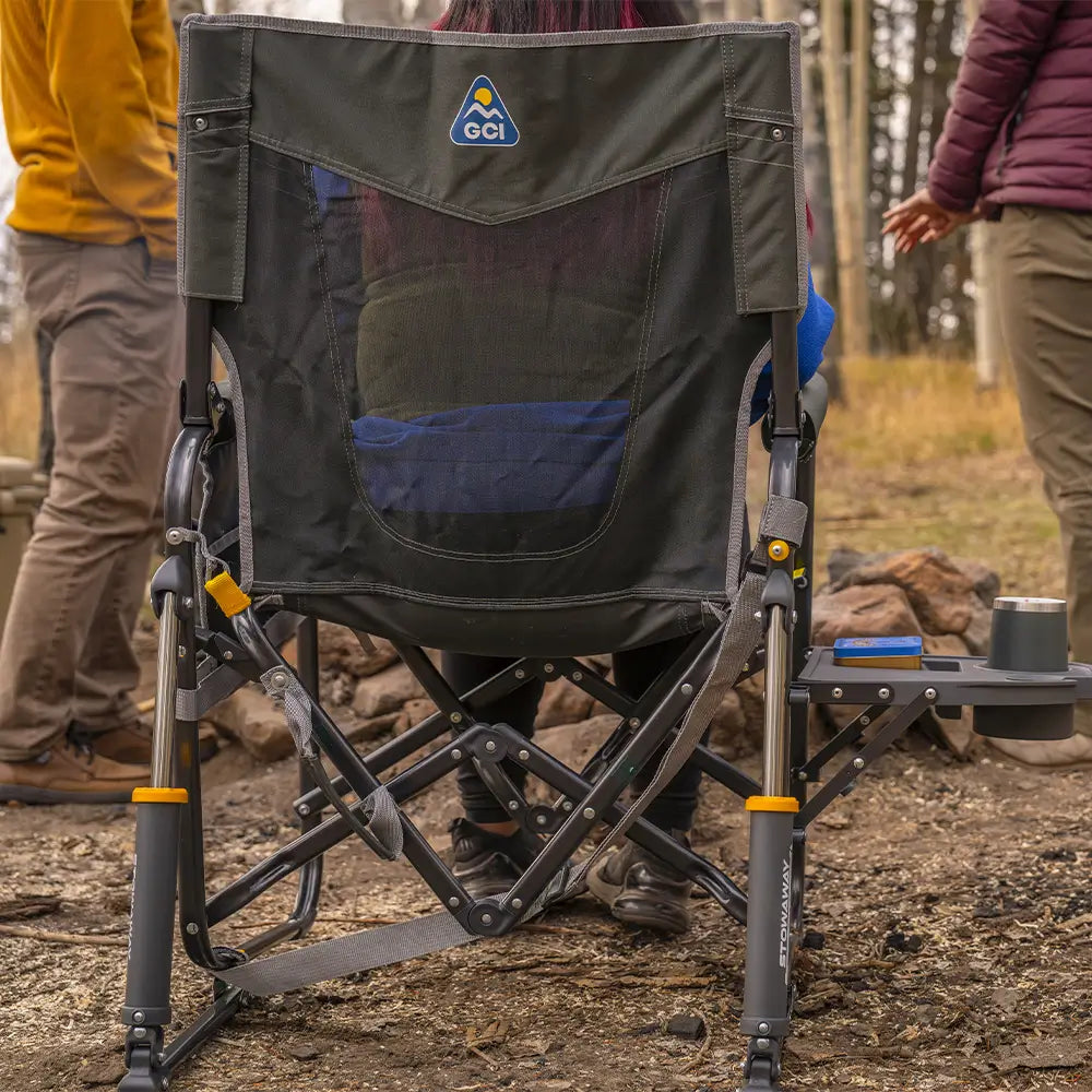 Stowaway Rocker™ with Side Table - Picnic Setup
