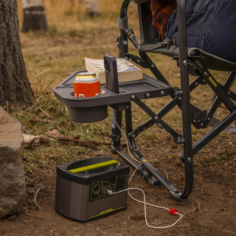Stowaway Rocker™ with Side Table - Picnic Setup