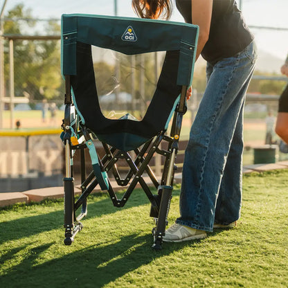 Stowaway Rocker™ with Side Table - Picnic Setup