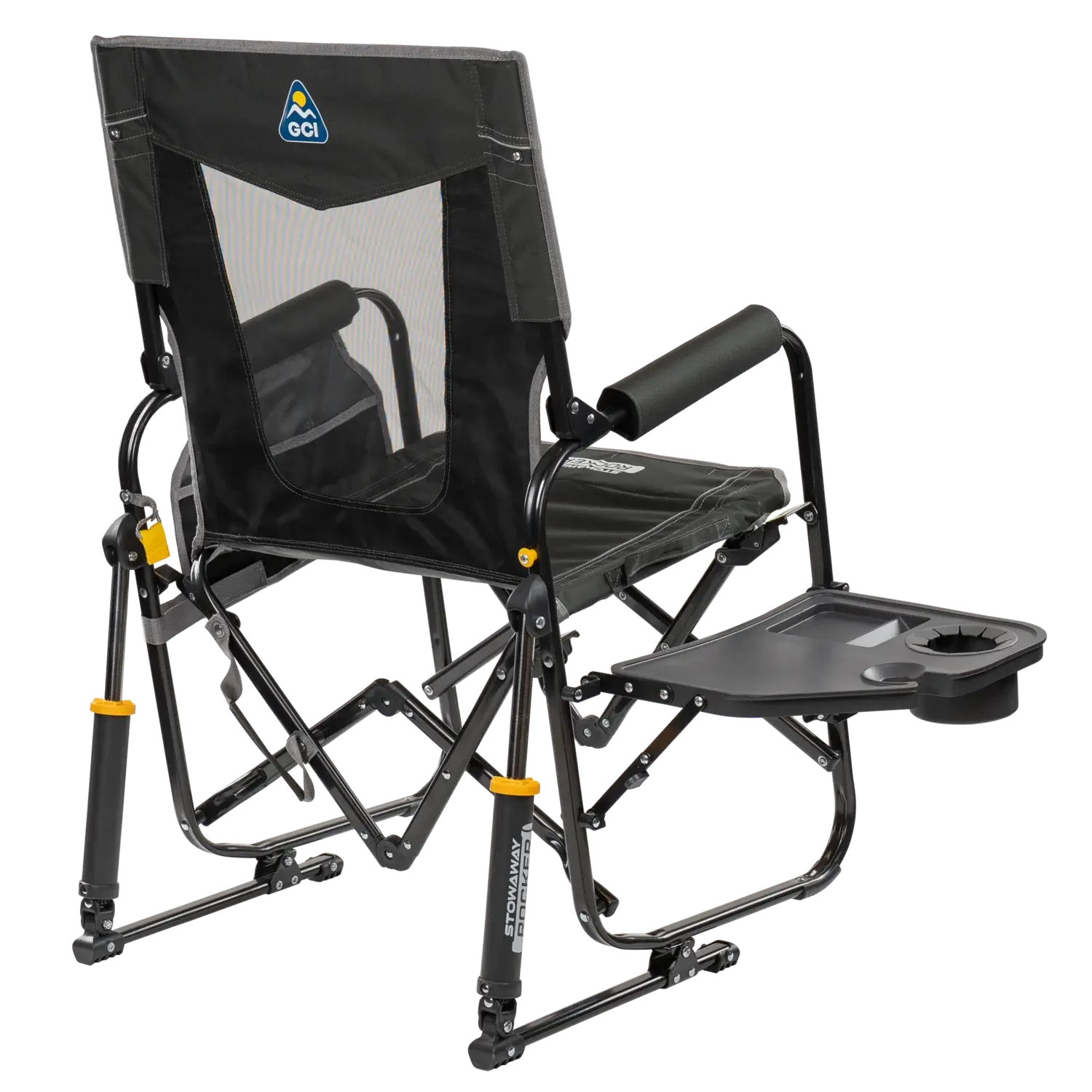 Stowaway Rocker™ with Side Table - Picnic Setup