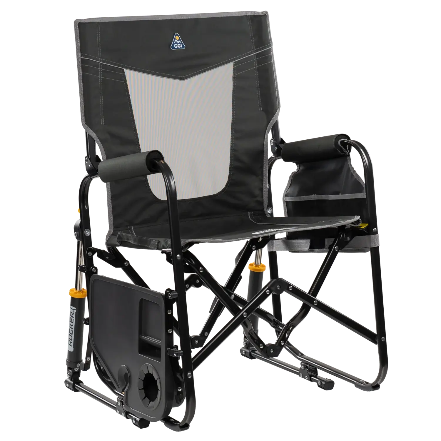 Stowaway Rocker™ with Side Table - Picnic Setup