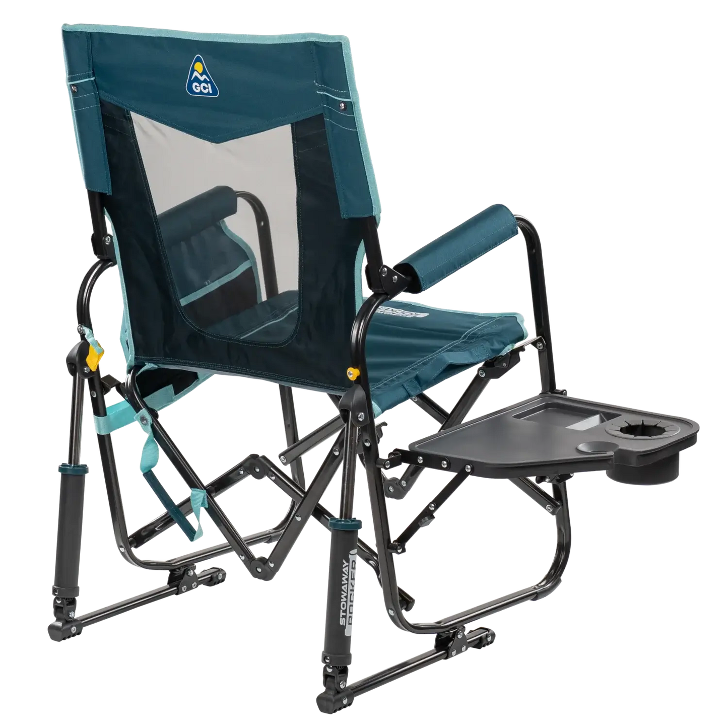 Stowaway Rocker™ with Side Table - Picnic Setup