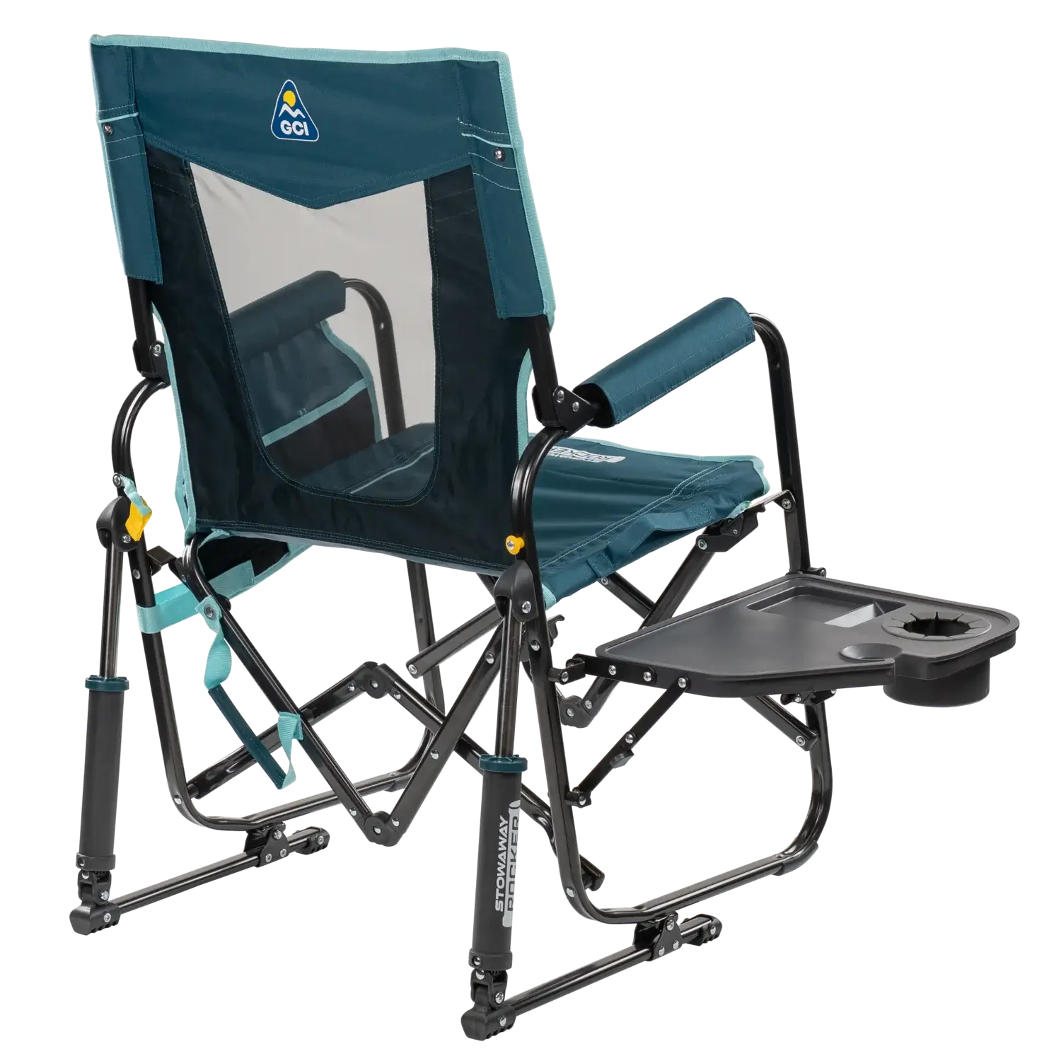 Stowaway Rocker™ with Side Table - Picnic Setup