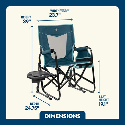 Stowaway Rocker™ with Side Table - Picnic Setup