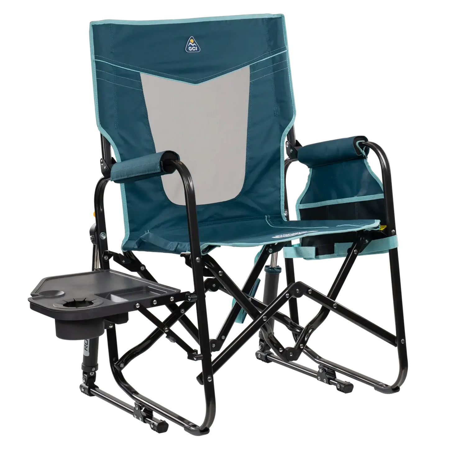 Stowaway Rocker™ with Side Table - Picnic Setup