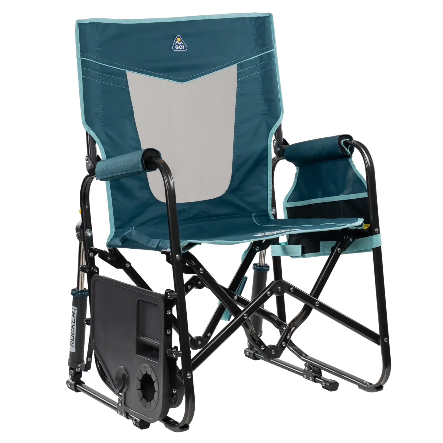 Stowaway Rocker™ with Side Table - Picnic Setup